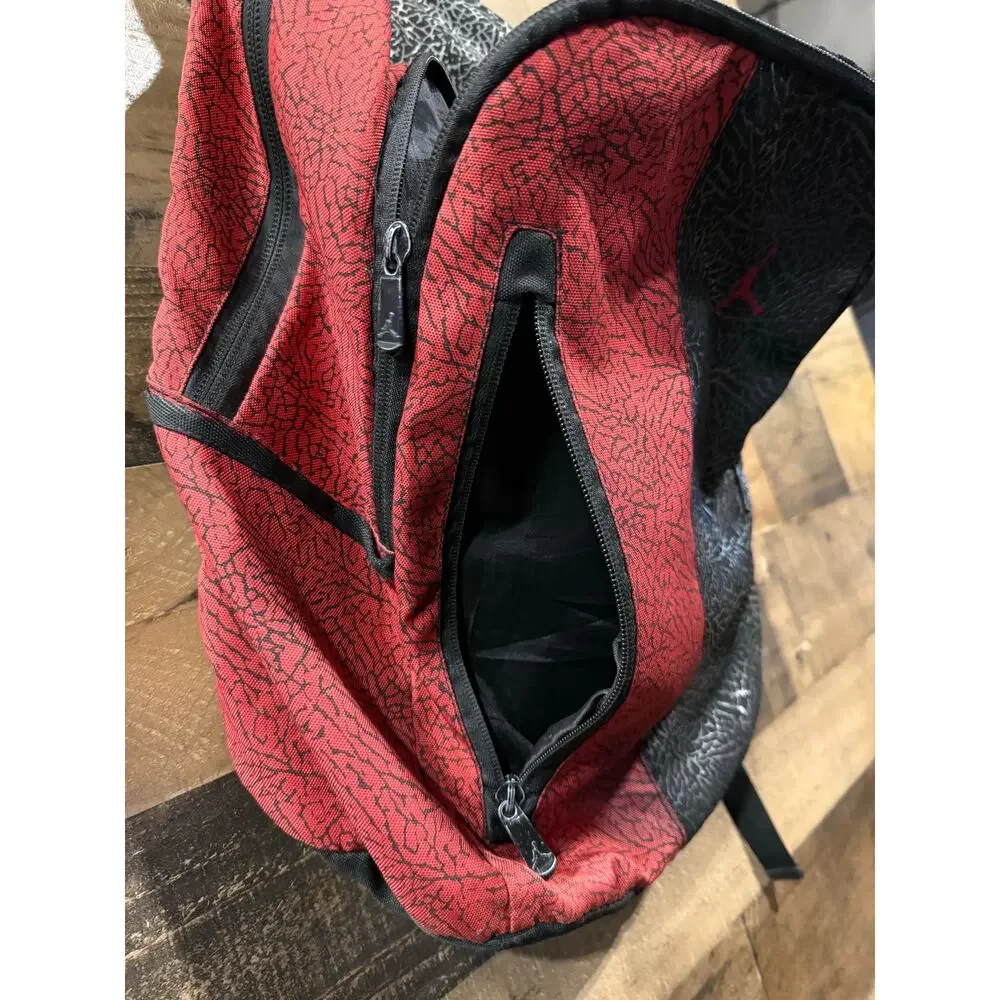 Nike Air Jordan Backpack- Red/Black Elephant Design